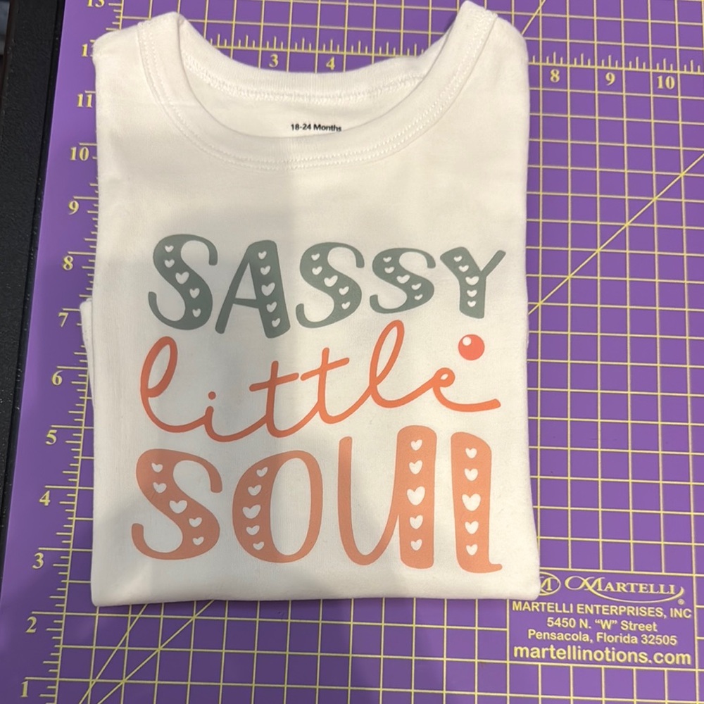 Sassy Little Soul Kids Shirt - White and Orange - Picture 1 of 1